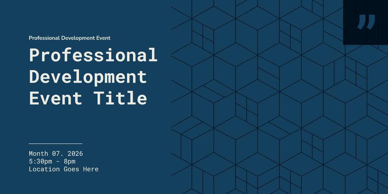 Professional Development Event Title